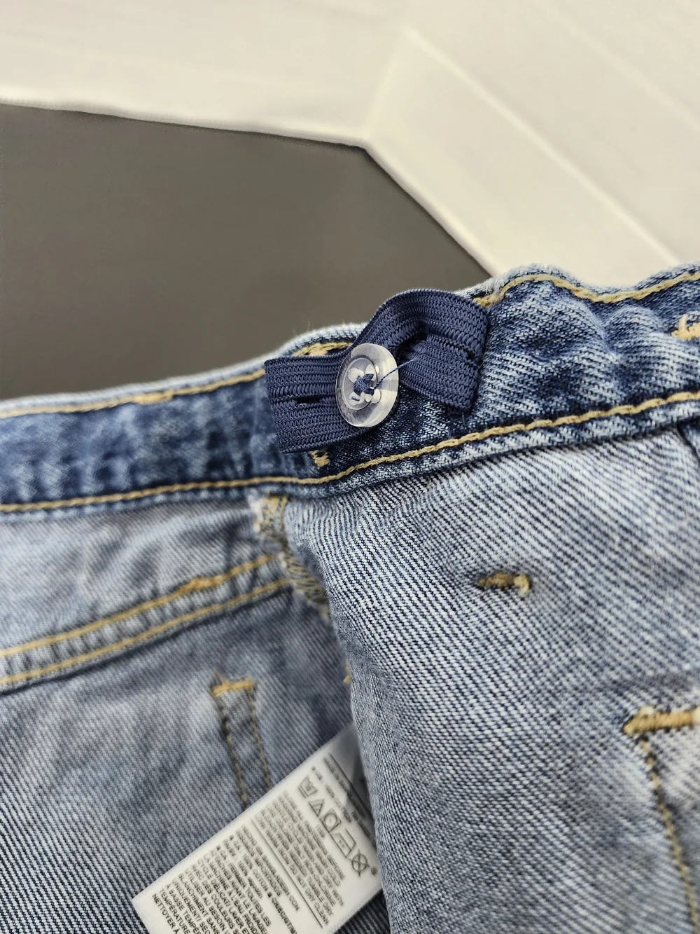 Girls 3T Denim Snap Button-Front Skirt Adjustable Waist Casual Everyday Wear